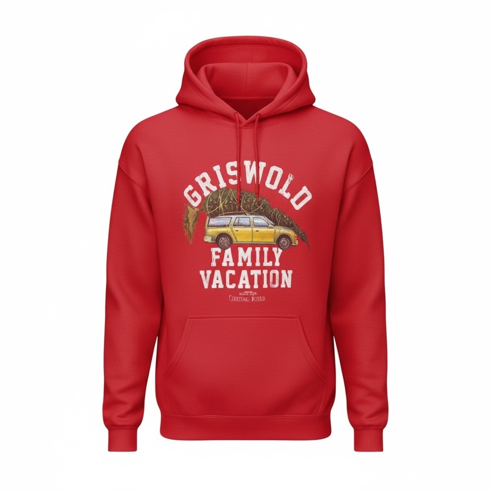 National Lampoons Christmas Vacation Red Hoodie Sweatshirt - Size Small